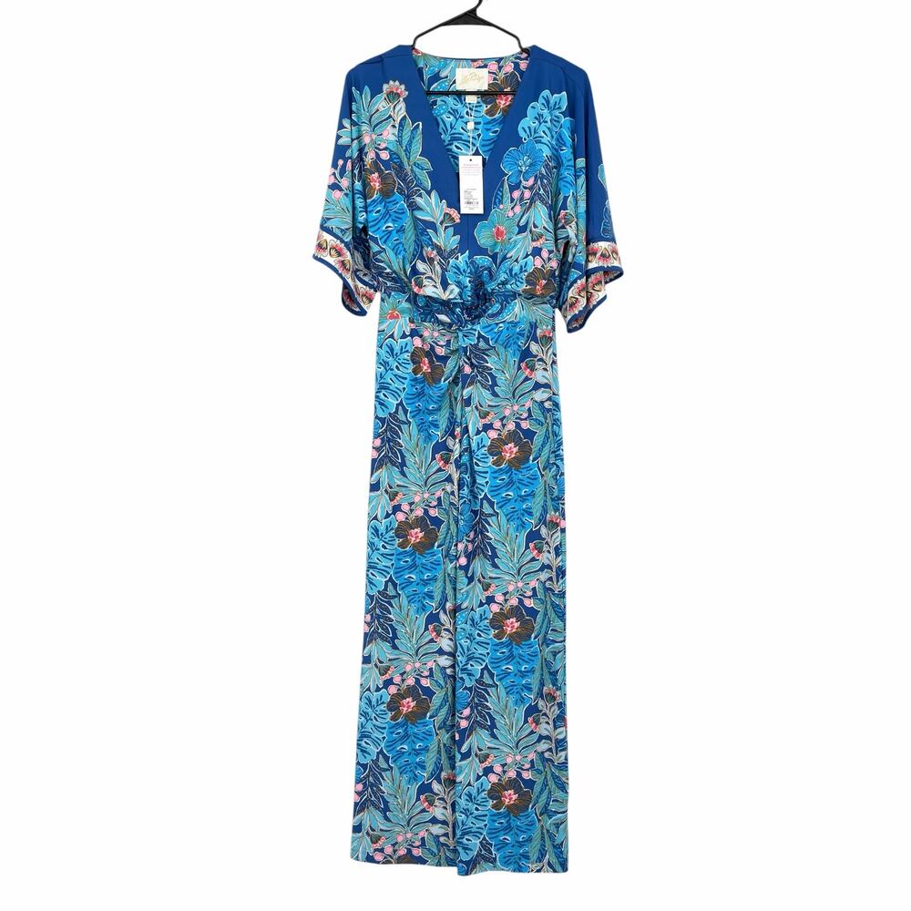 NWT Lilly Pulitzer Adalyn Maxi Dress Size 8 Starlight Navy Best Fronds Forever - Picture 7 of 14